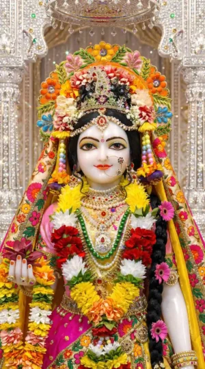 Radha Ji 8K HD Marble Wallpaper Download