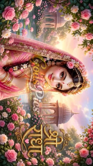 Radha Krishna Beautiful Pink Theme 4K Wallpaper (2 Images)