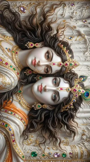 Radha Krishna Best Quality 8K Marble Images (2 Images)