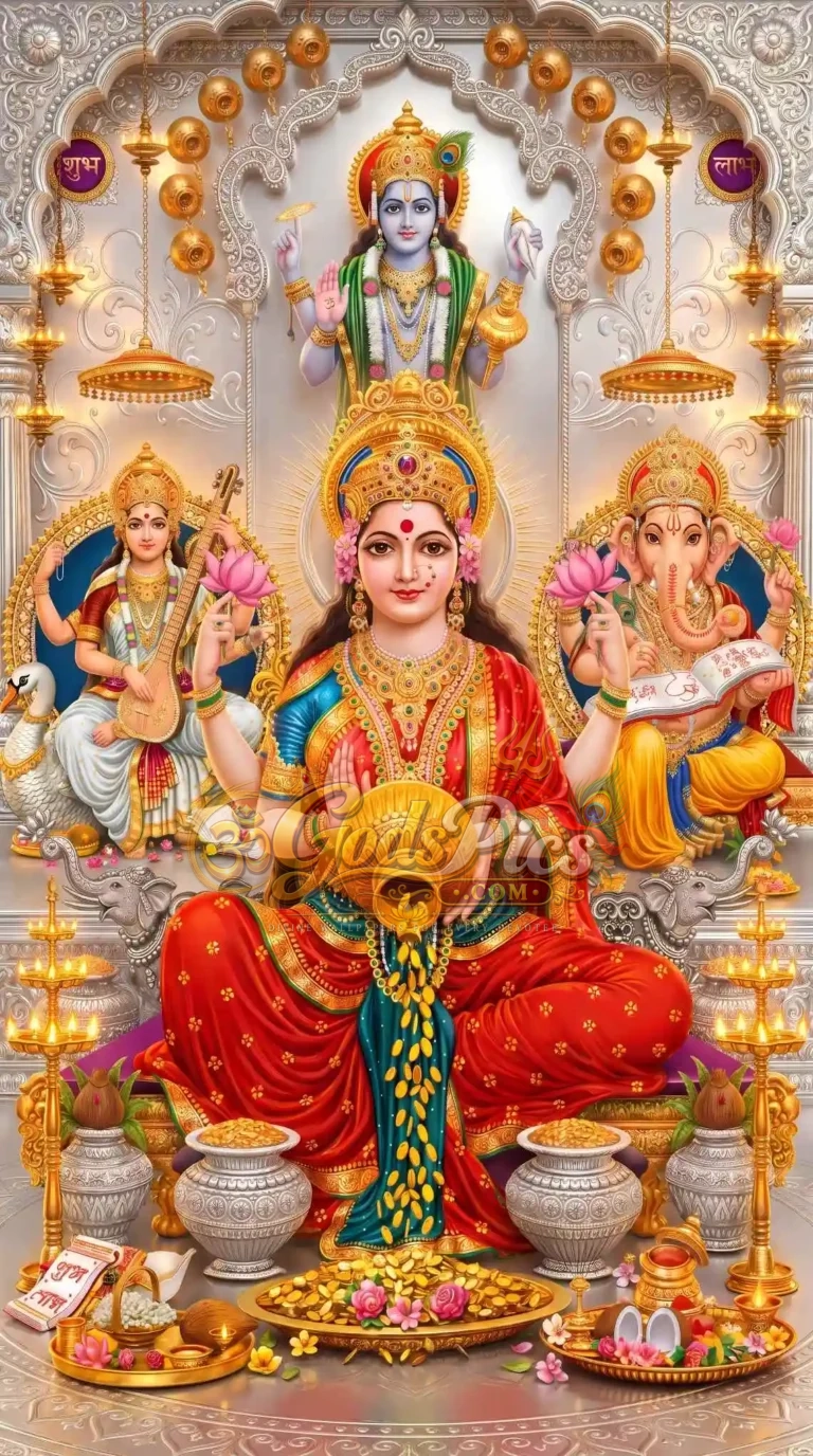 Laxmi Ganesh Sarasvati & Lord Vishnu HD Wallpaper (4 Images)