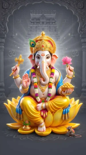Devotional Stock Images 14 Lord Ganesh Beautiful Latest Art 8K HD Wallpaper (2 Images)