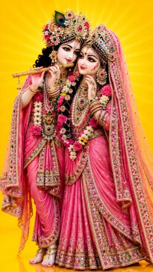 Lord Krishna and Radha Beautiful HD Wallpaper (2 Images)