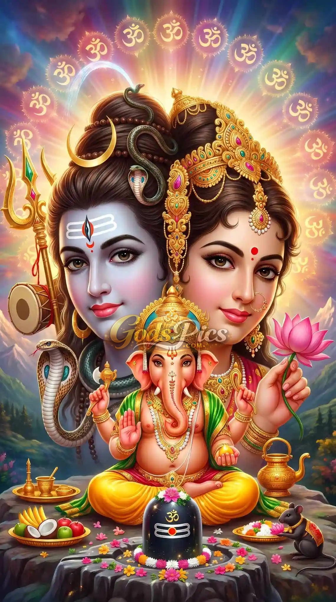 Lord Shiva Parvati & Ganesh HD Wallpaper (4 Images) 1 Lord Shiva Parvati & Ganesh HD Wallpaper (4 Images)