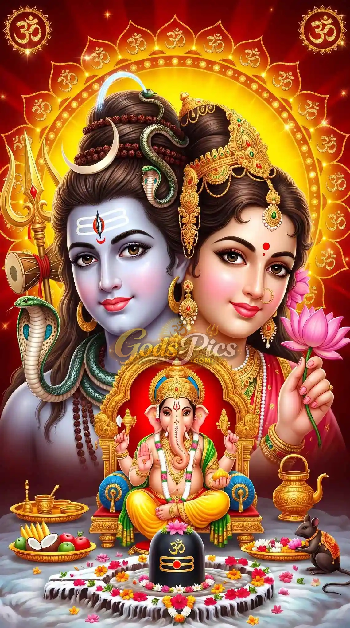 Lord Shiva Parvati & Ganesh HD Wallpaper (4 Images) 2 Lord Shiva Parvati & Ganesh HD Wallpaper (4 Images) - Image 2