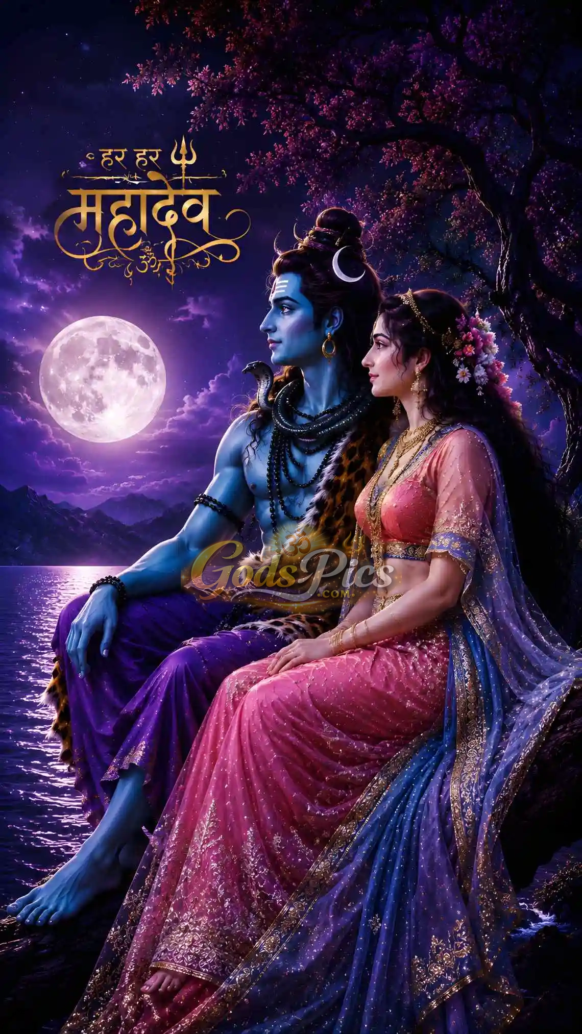 Lord Shiva & Parvati Ji Beautiful Moon Wallpaper (2 Images) 1 Lord Shiva & Parvati Ji Beautiful Moon Wallpaper (2 Images)