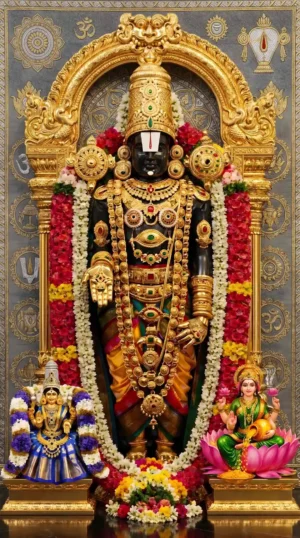 Lord Venkateswara & Laxmi Ji 8K HD Wallpaper Download
