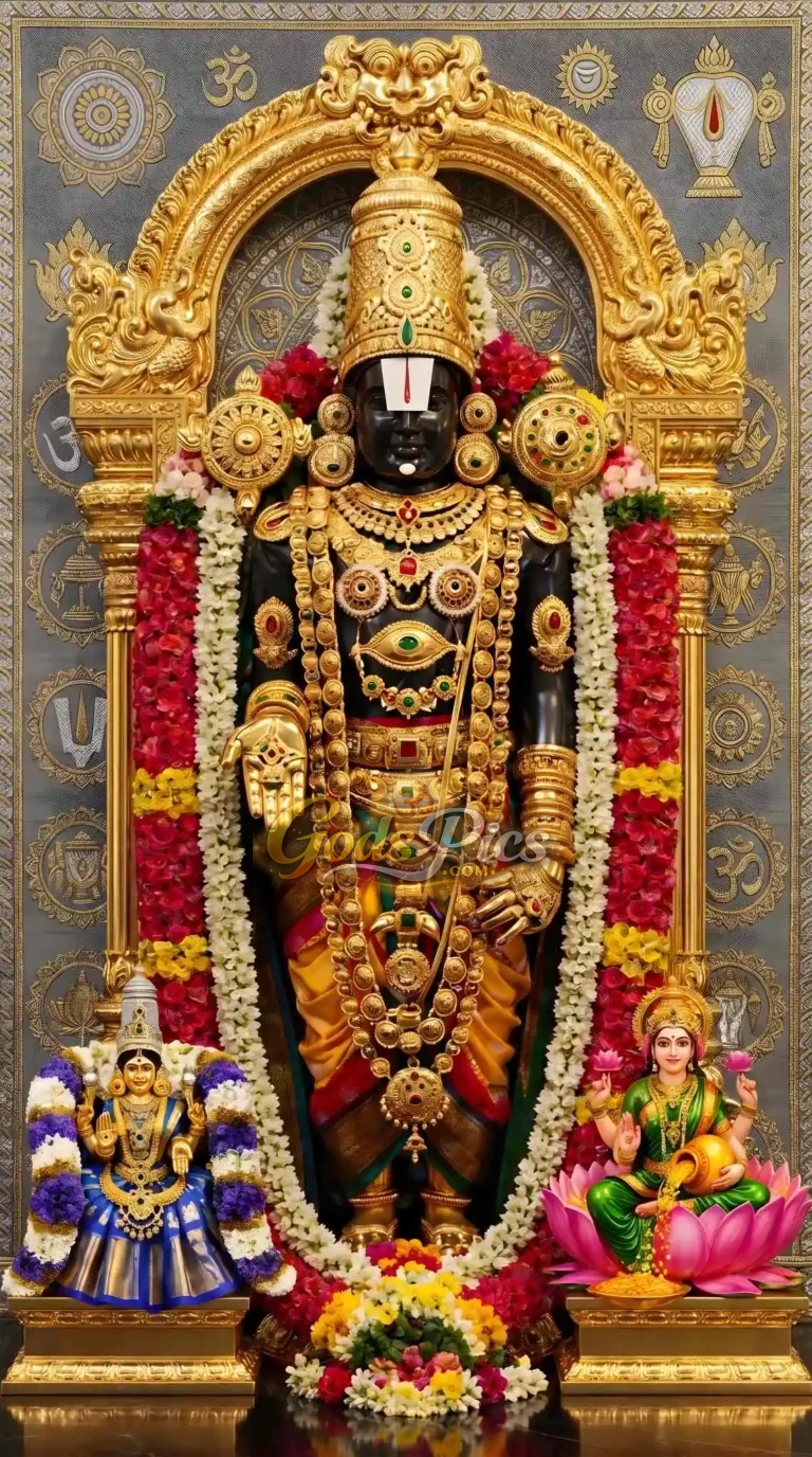 Lord Venkateswara & Laxmi Ji 8K HD Wallpaper Download