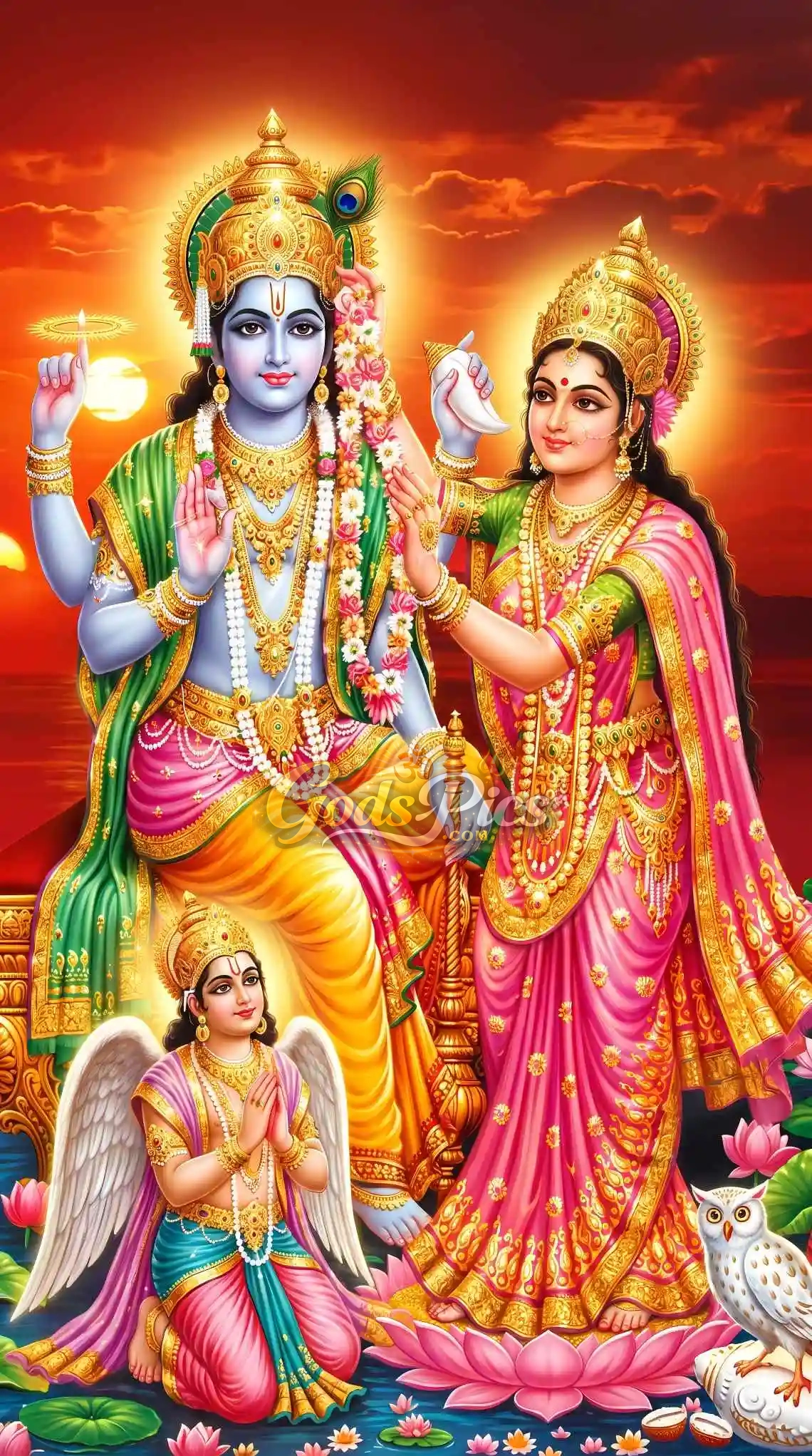Lord Vishnu And Maa Laxmi Beautiful HD Wallpaper (3 Images) 1 Lord Vishnu And Maa Laxmi Beautiful HD Wallpaper (3 Images)