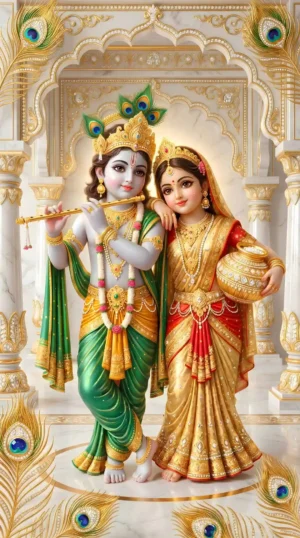 Radha And Krishna Best Digital Art Wallpaper Download