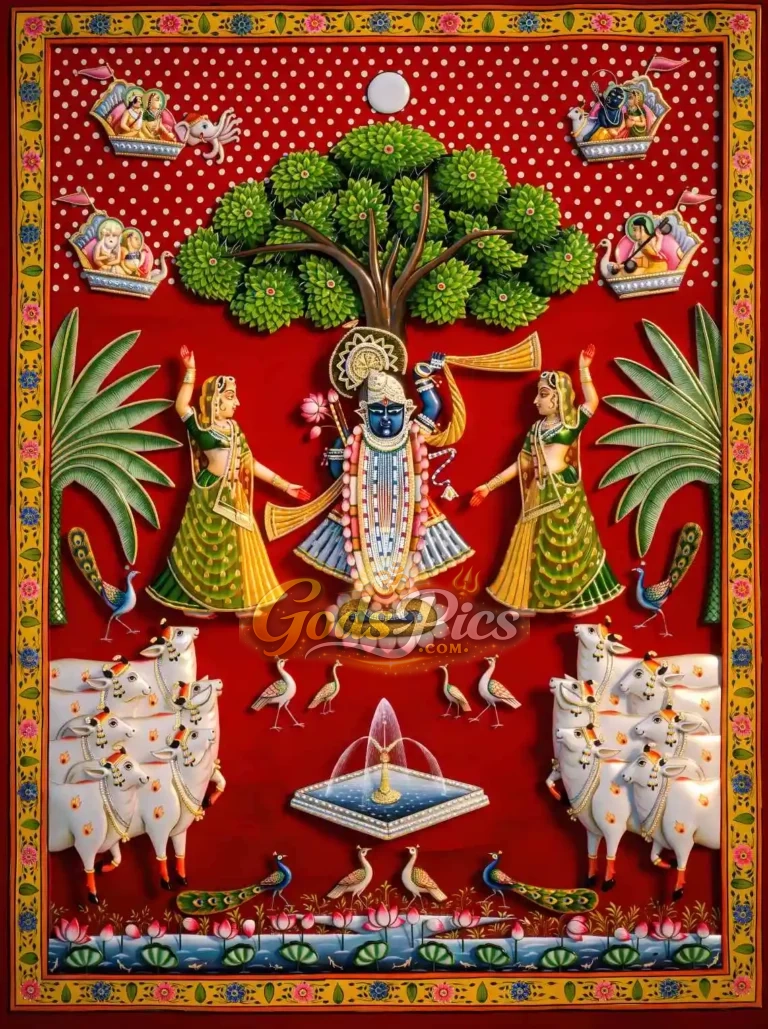 Shreenathji Pichwai 4K HD Wallpaper Download (3 Images)