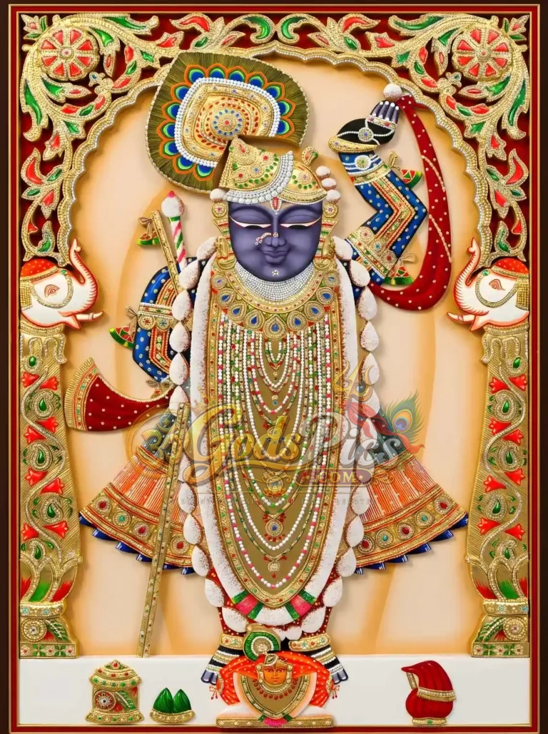 Shreenathji Pichwai 8K HD Printing Wallpaper Download