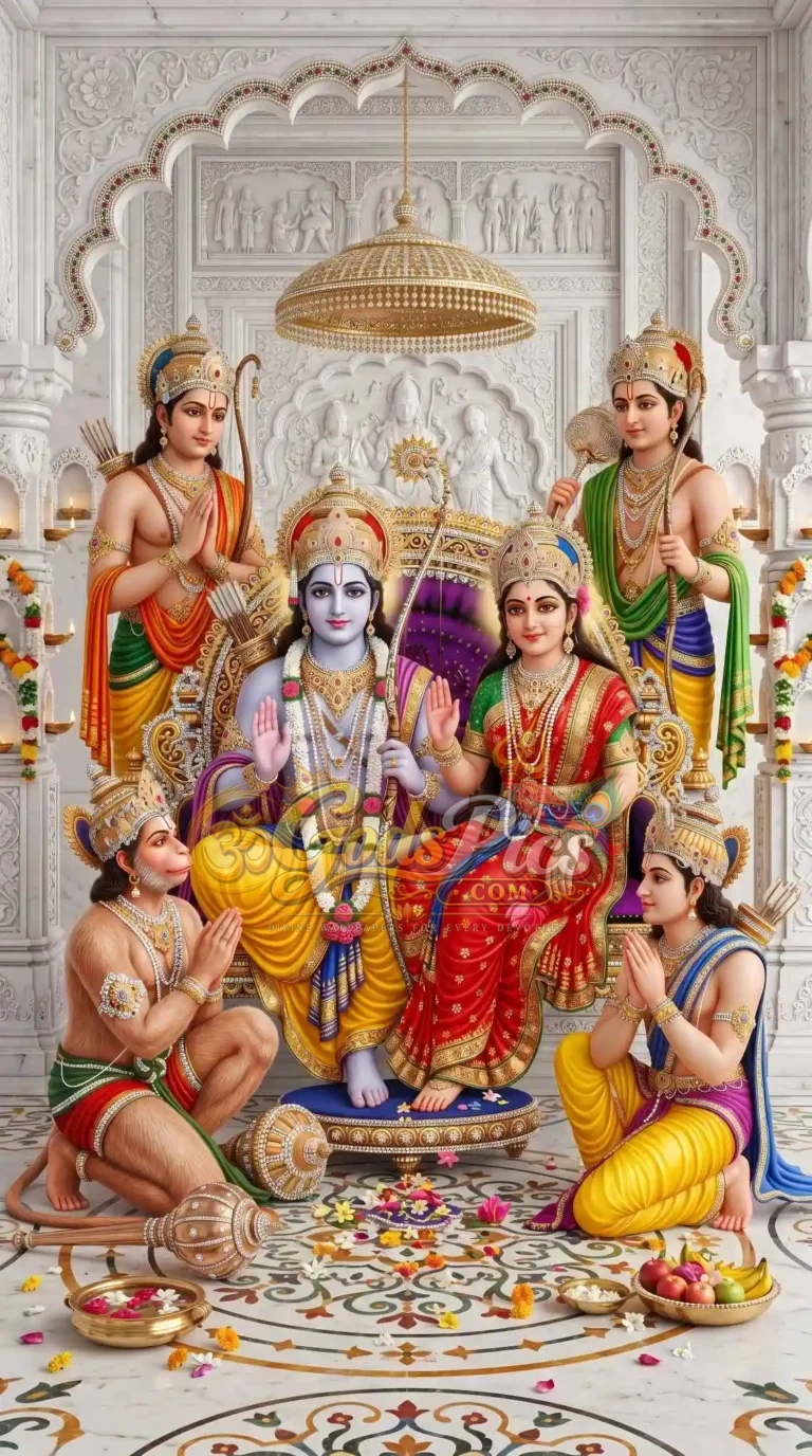 Shri Ram Darbar Full HD Marble theme Wallpaper (2 Images)