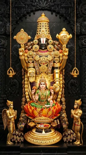 4 High Quality Lord Venkateshwara and Laxmi Ji HD Printing Wallpaper