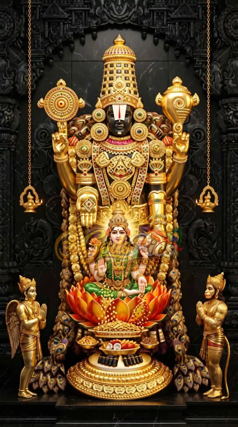 4 High Quality Lord Venkateshwara and Laxmi Ji HD Printing Wallpaper