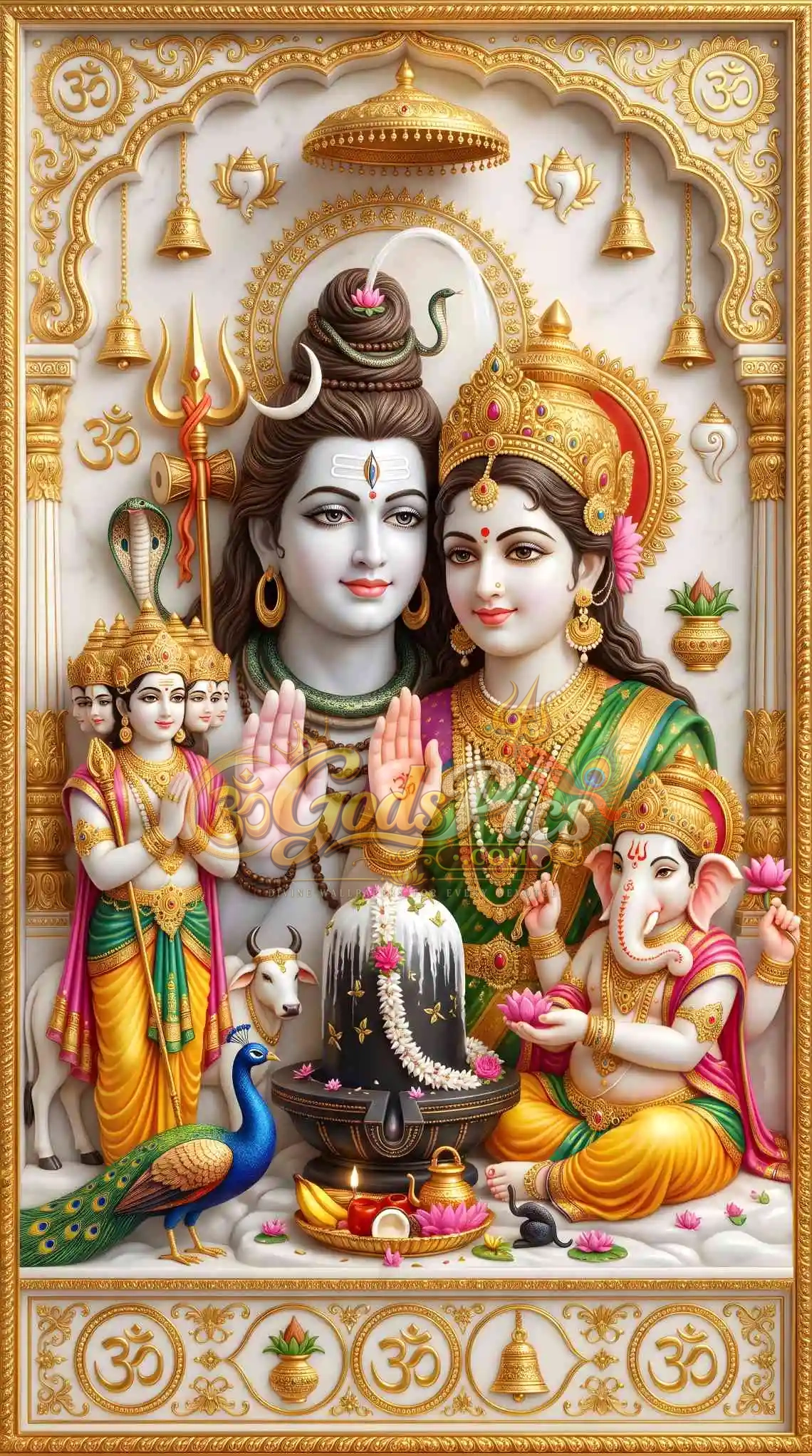 Beautiful Custom HD Wallpaper Lord Shiva And Family (2 Images) 2 Beautiful Custom HD Wallpaper Lord Shiva And Family (2 Images) - Image 2