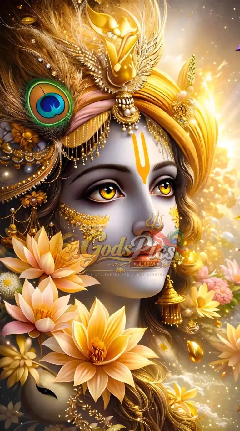 Lord Krishna Beautiful HD Art 4K Wallpaper Download