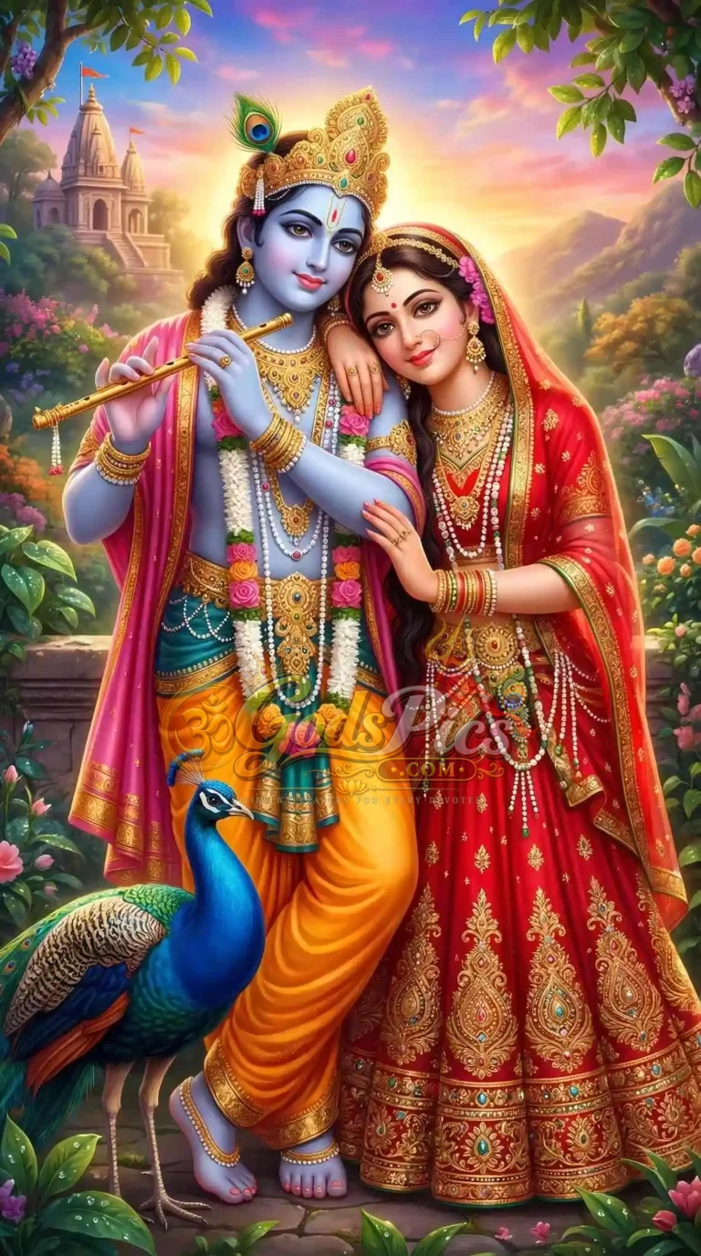 Lord Krishna & Radha Divine Love Beautiful 8K HD Wallpapers (2 Images)