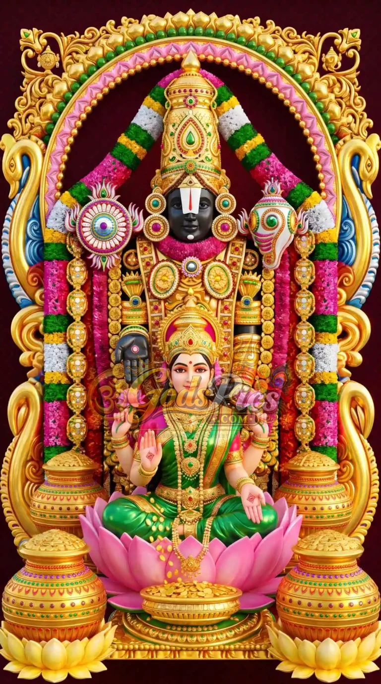 Lord Tirupati Balaji & Lakshmi Ji 8K Best Quality Wallpaper Download