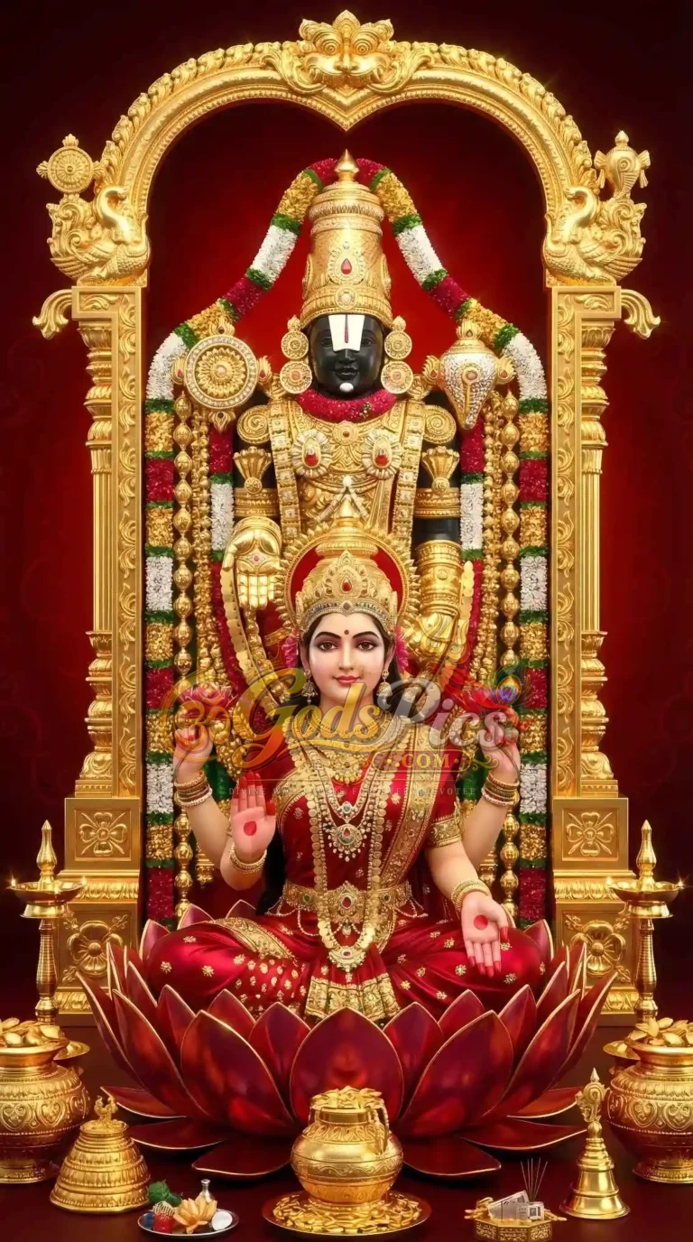 Tirupati Balaji With Maa Laxmi 8K Best Quality Wallpaper (3 Images)