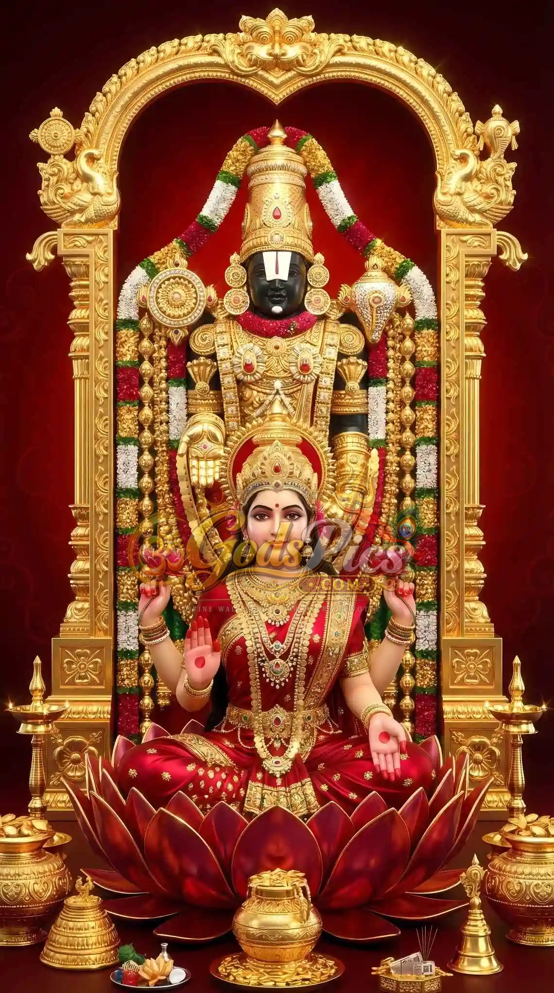Tirupati Balaji With Maa Laxmi 8K Best Quality Wallpaper (3 Images) 1 Tirupati Balaji With Maa Laxmi 8K Best Quality Wallpaper (3 Images)