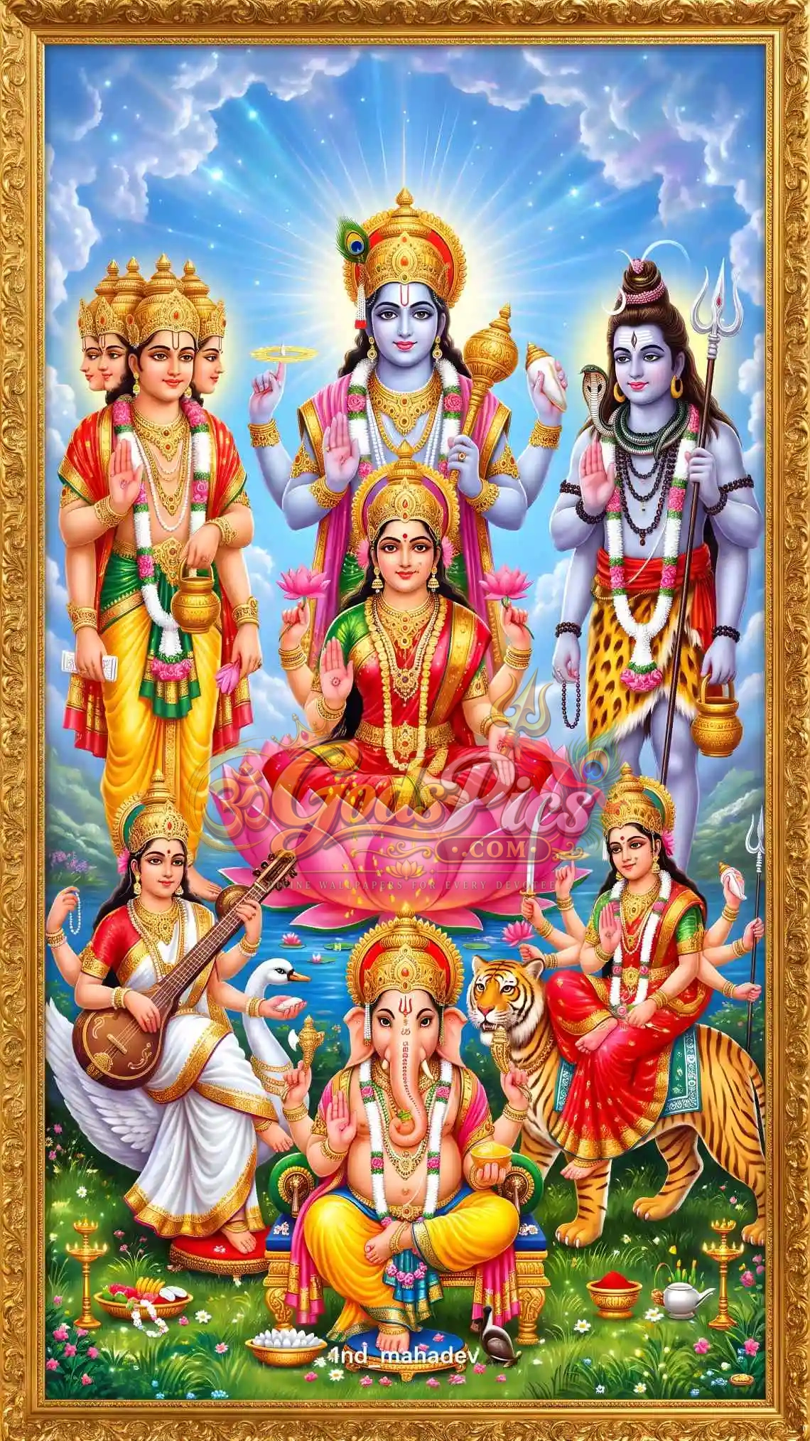 All Hindu Gods & Goddesses HD Frame Wallpaper Download (2 Images) 2 All Hindu Gods & Goddesses HD Frame Wallpaper Download