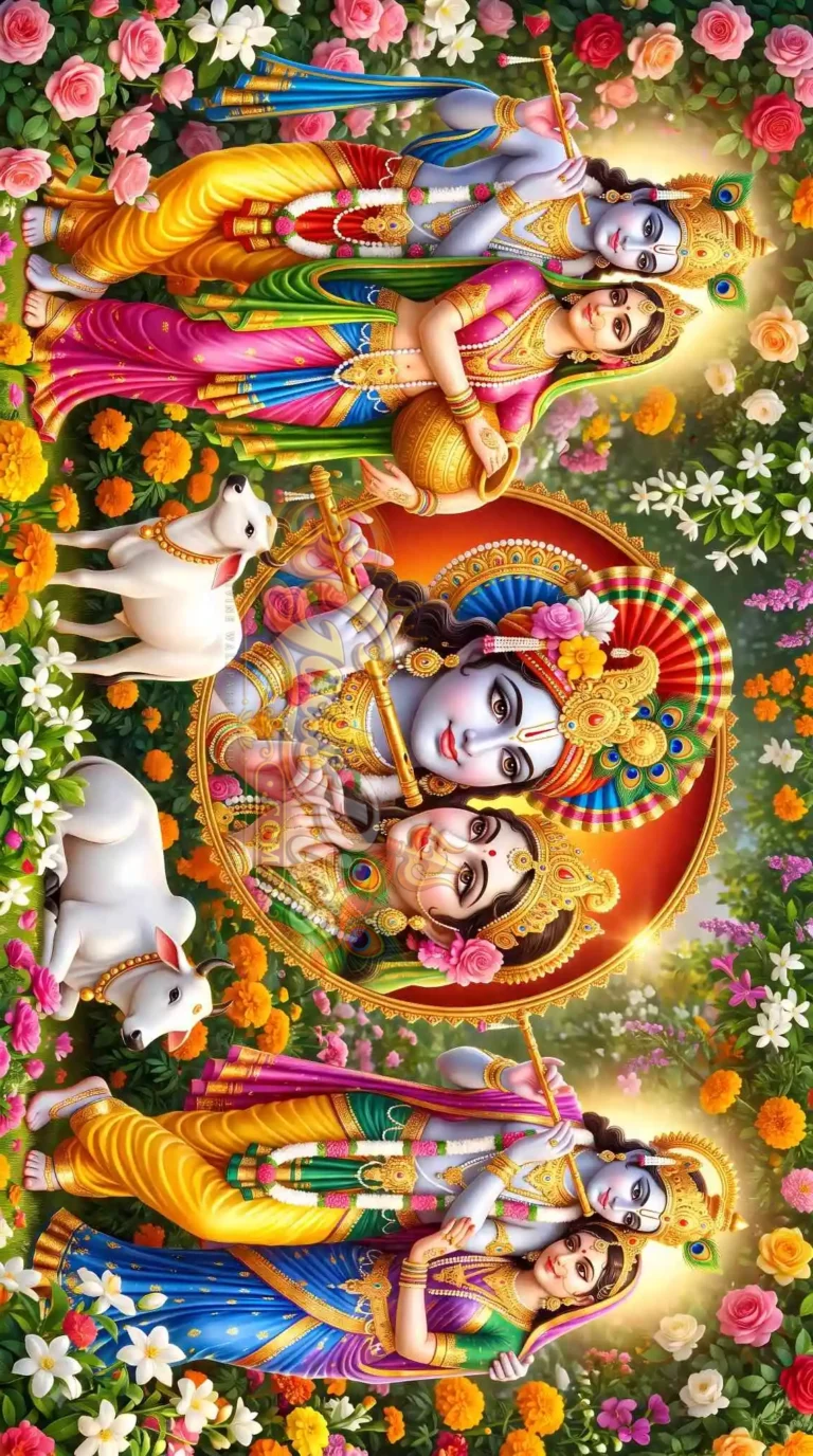 Beautiful Radha Krishna 8K Computer Wallpaper (3 Images)