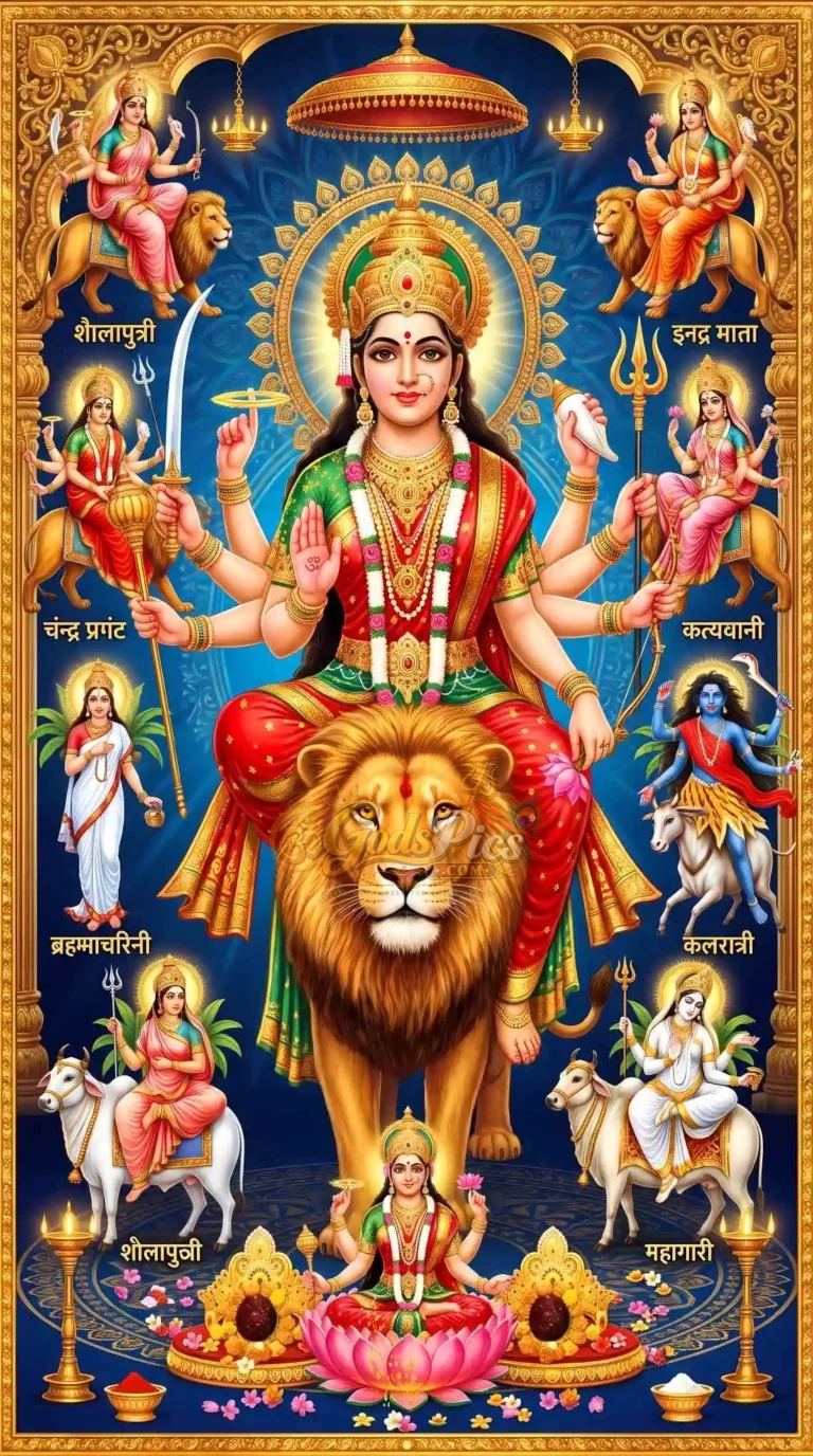 Durga Maa 8K High Quality Wallpaper for Printing (4 Images)
