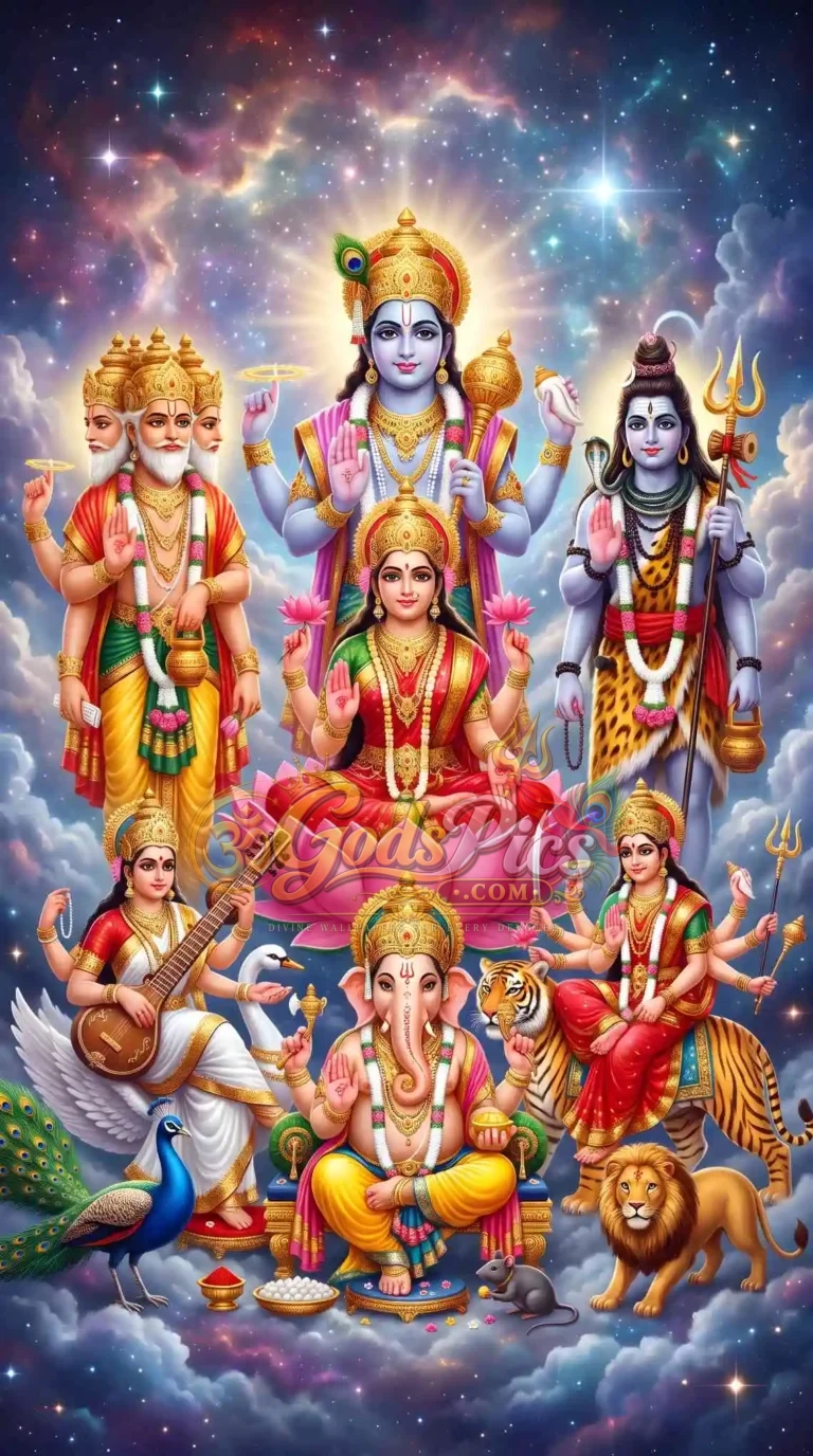 Hindu God & Goddess 4K Printing Wallpaper