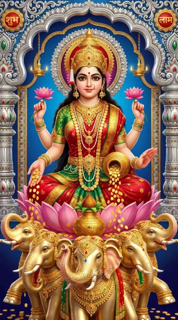 Maa Laxmi 8K HD Wallpaper Download – 2 Images - Gods Pics