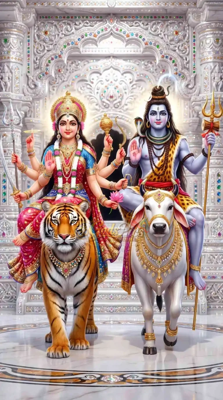Lord Shiv and Maa Durga 8K Wallpaper (3 Images)