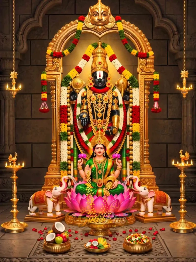 Lord Venkateshwara & Lakshmi Ji HD Wallpaper Download