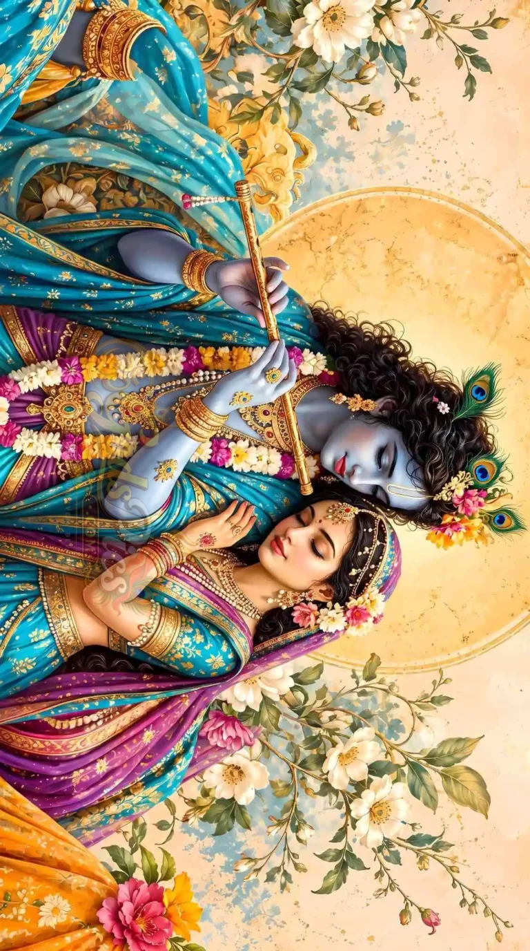 Radha Krishna Beautiful Wallpaper for Printing & Framing