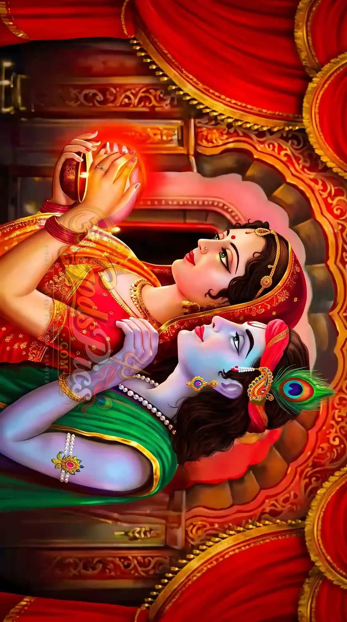 Radha Krishna Free HD Painting Wallpaper Download 1 Radha Krishna Free HD Painting Wallpaper Download